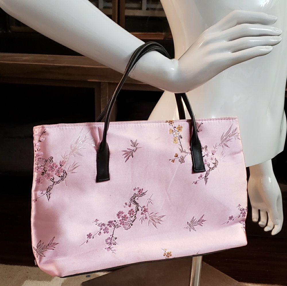 Pink Silk Embroidered Purse